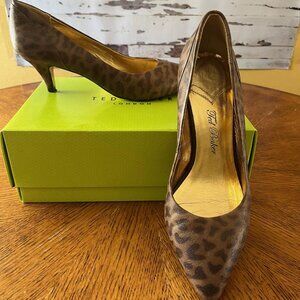 Ted Baker Ondrea Leopard Kitten Heels Size EU 40.5 US 9.5